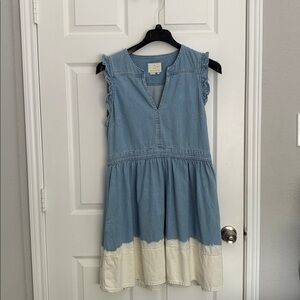 Kate Spade denim Blue and White Sleeveless Dress